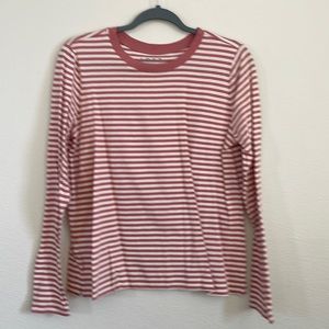 Size medium cream, and pink longsleeved T-shirt from the loft never worn
